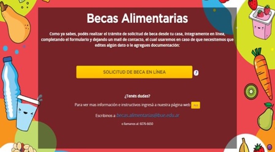 Beca Alimentaria Escolar para el ciclo lectivo 2021