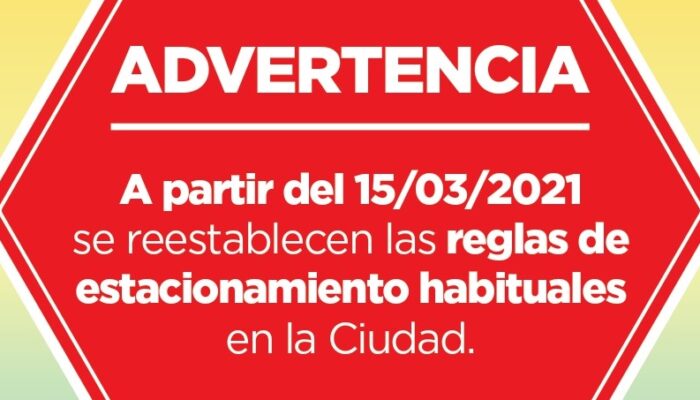 Se restituyen las normas de estacionamiento en vía pública