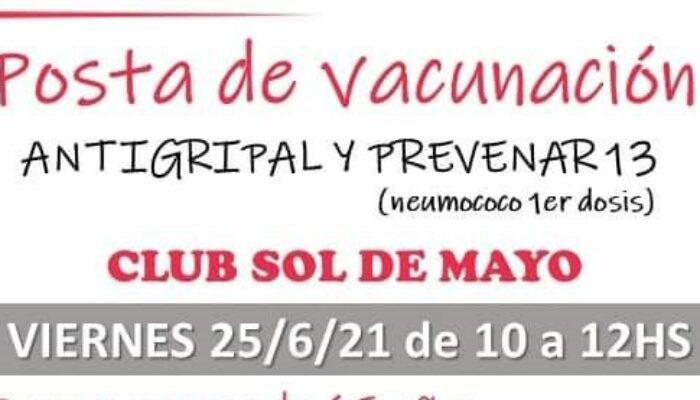 Posta de vacunación antigripal en Mataderos