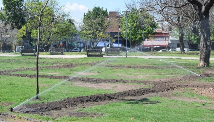 Obras en espacios verdes de la Comuna 9