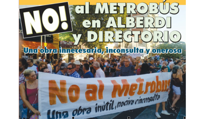 Nueva protesta vecinal en contra del Metrobus Alberdi Directorio