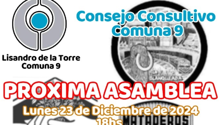 Convocatoria a la reunión mensual del Consejo Consultivo Comuna 9