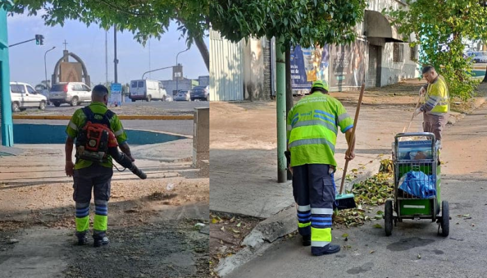 Ejecución de tareas de higiene del espacio público en Comuna 9