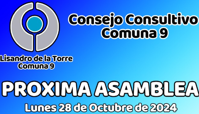 Convocatoria a la reunión mensual del Consejo Consultivo Comuna 9