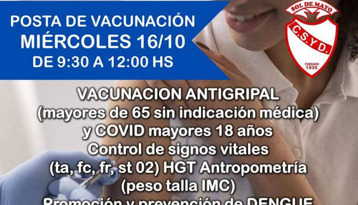 Posta Sanitaria en el Club Sol de Mayo de Mataderos