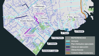 Obras hidráulicas Cuenca del Cildañez que afectan a Parque Avellaneda