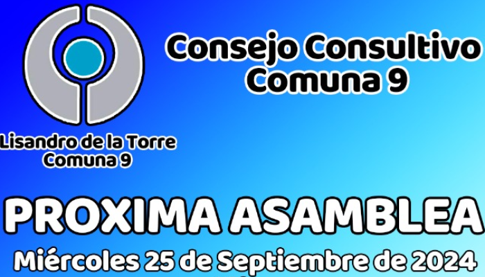 Convocatoria a la reunión mensual del Consejo Consultivo Comuna 9