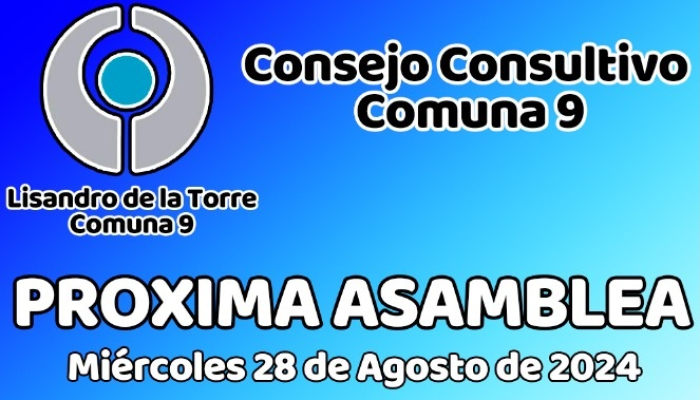 Convocatoria a la reunión mensual del Consejo Consultivo Comuna 9