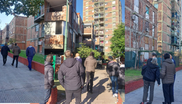 Visita al Barrio Justo Suárez, necesidades de obras y mantenimiento