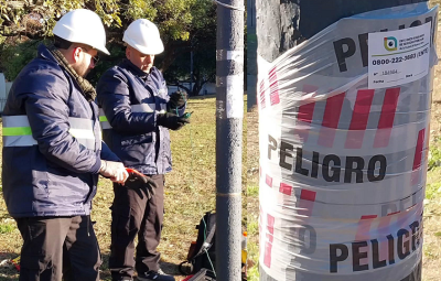Relevamiento del servicio alumbrado público en el Parque Alberdi