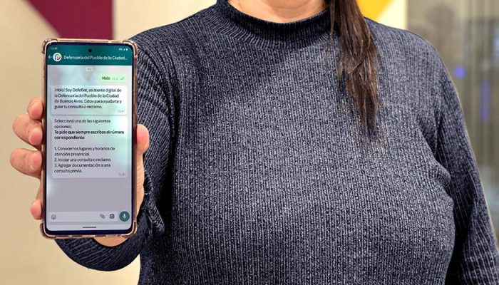 La Defensoría del Pueblo lanzó su línea de Whatsapp