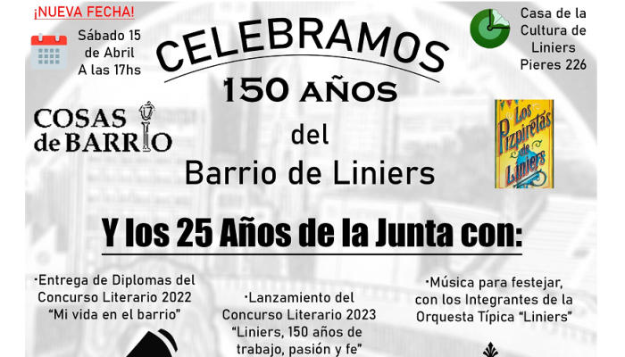 150 años del barrio de Liniers y 25 de la Junta de Estudios Históricos