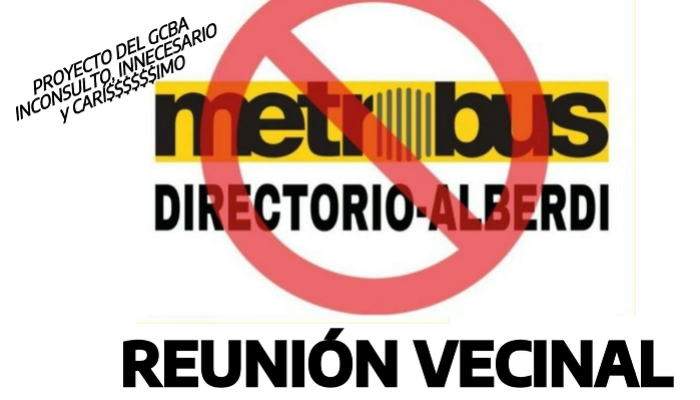 No al Metrobus Alberdi – Directorio, la lucha continúa