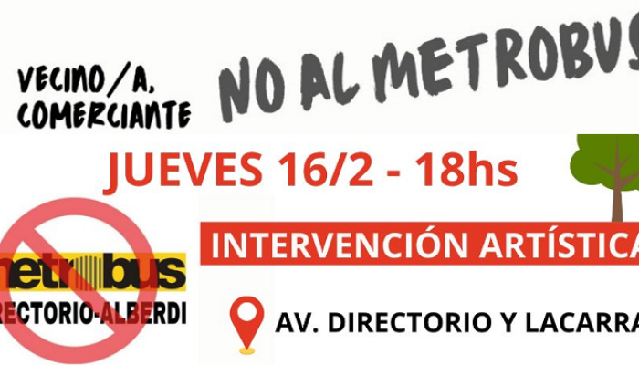 No al Metrobus. Vecinos y comerciantes impulsan una intervención artística