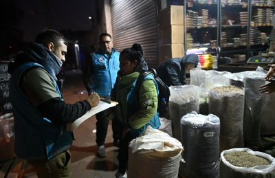 Operativo de ordenamiento del espacio público en Liniers