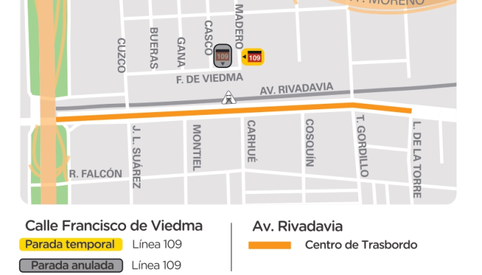 Centro de Trasbordo Liniers: se realizan obras sobre la calle Viedma