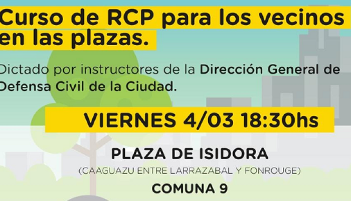 Capacitación a los vecinos sobre Reanimación Cardiopulmonar