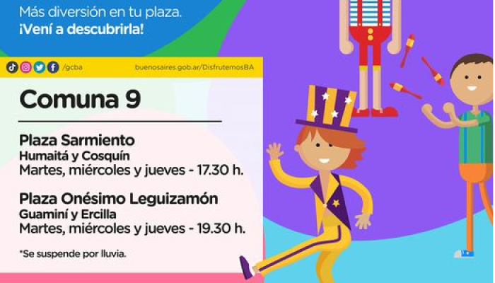 Vamos las plazas: Juegos al aire libre en las plazas de la Ciudad