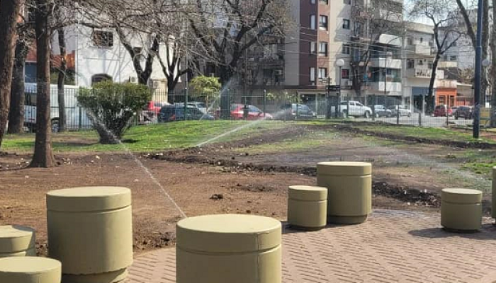Obras de Mantenimiento en la Plaza Martín Irigoyen