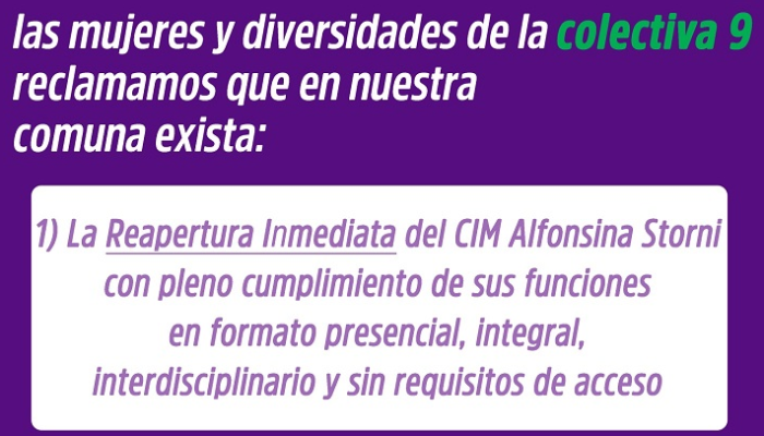 Preocupación por el funcionamiento del CIM de la Comuna9