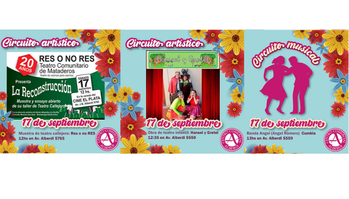 Circuito artístico cultural en la Avenida Juan Bautista Alberdi