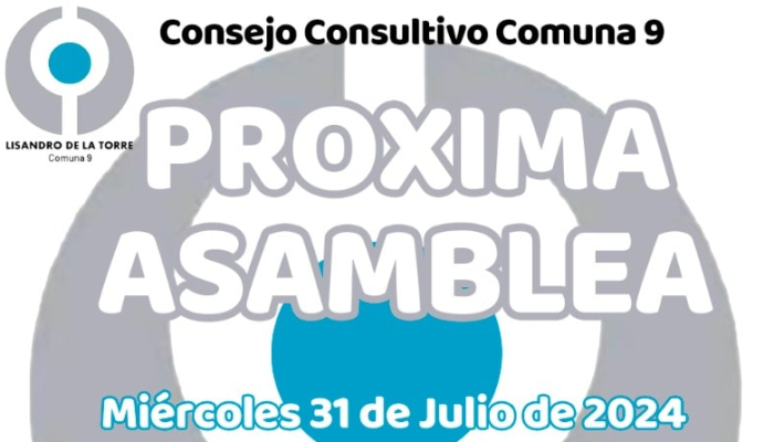 Convocatoria a la reunión mensual del Consejo Consultivo Comuna 9