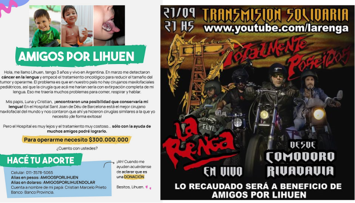 Campaña solidaria para que Lihuen pueda continuar su tratamiento