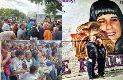 Mural homenaje a Wanda, contra el femicidio y la violencia de género