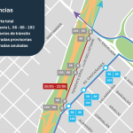 Cortes y desvíos por obras en el entorno de la autopista Dellepiane