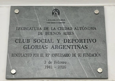 Conmemoración de los 85 años del Club Glorias Argentinas