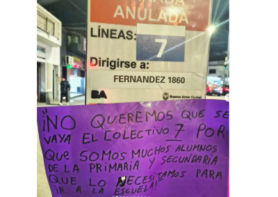 Reclamos y protestas por el cambio de recorrido de la Línea 7